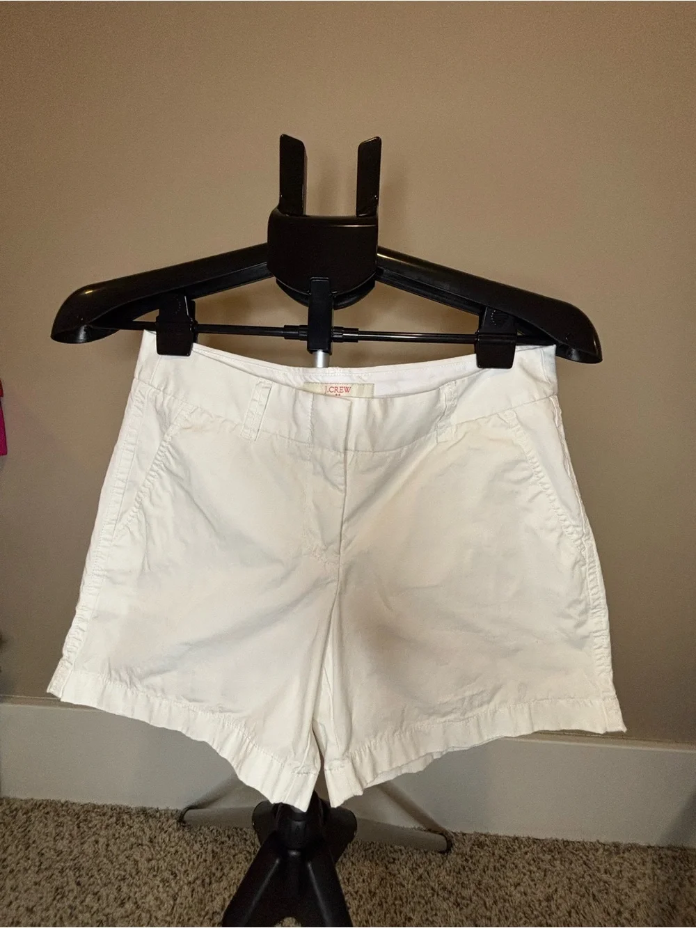 J.Crew Chino Shorts Women’s Size 2 White 100% Cotton Casual Preppy